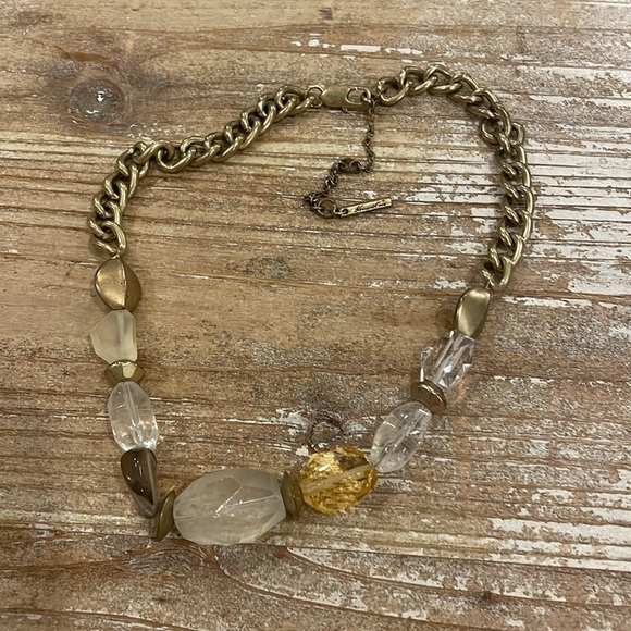 Vintage Kenneth Cole Gold Tone Beaded Choker Collar Statement Necklace - Picture 2 of 3